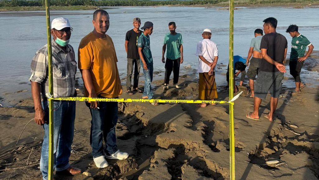 Foto: lokasi muncul gelembung diduga gas di Nagan Raya (Foto: Pemkab Nagan Raya)